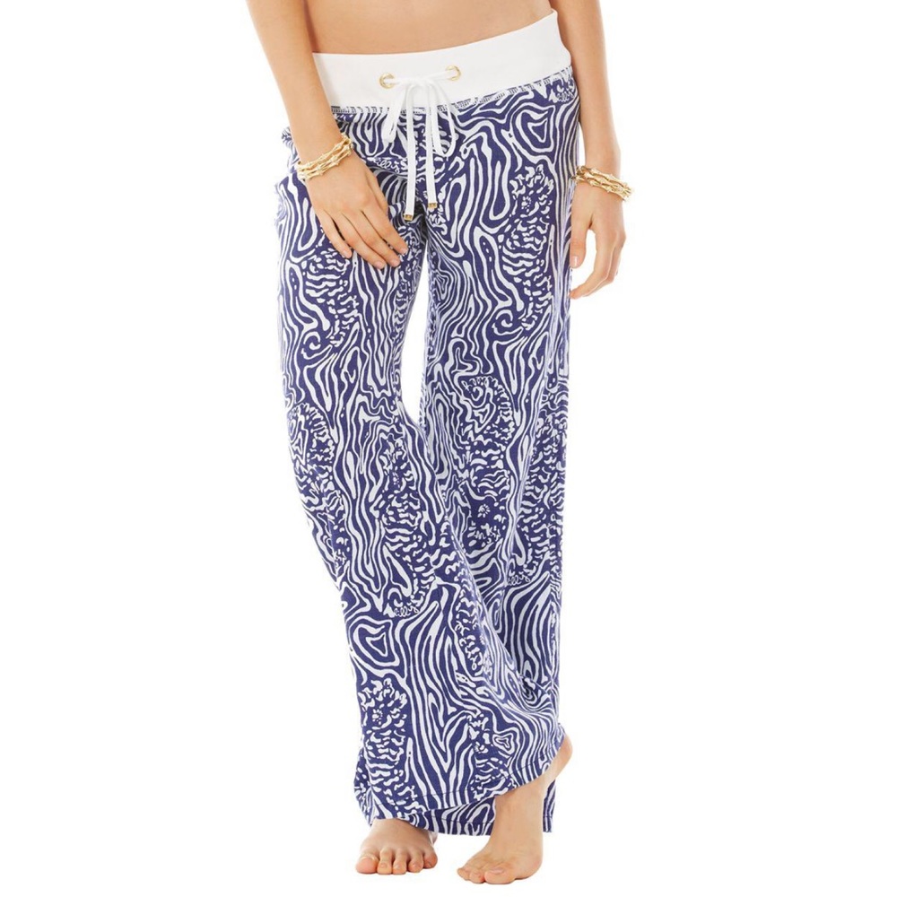 Lilly Pulitzer Linen The Beach Pants Seahorses